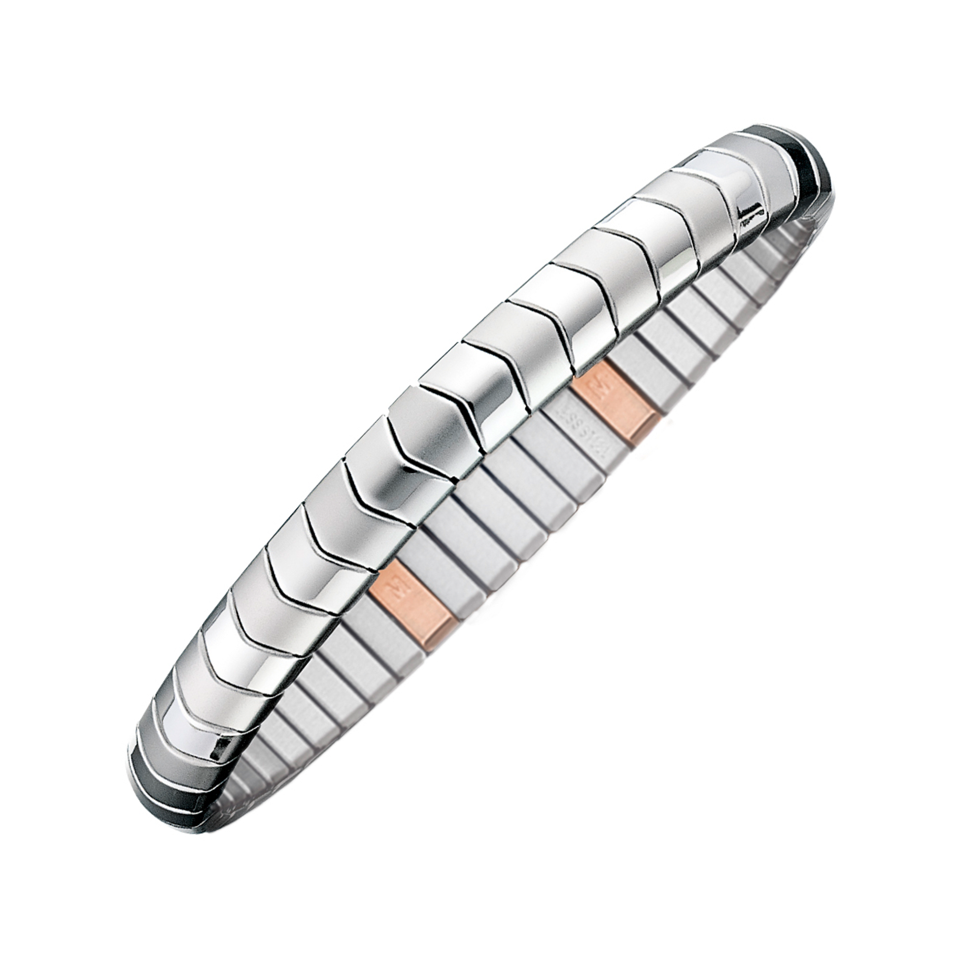 Bracelet flexible argenté
