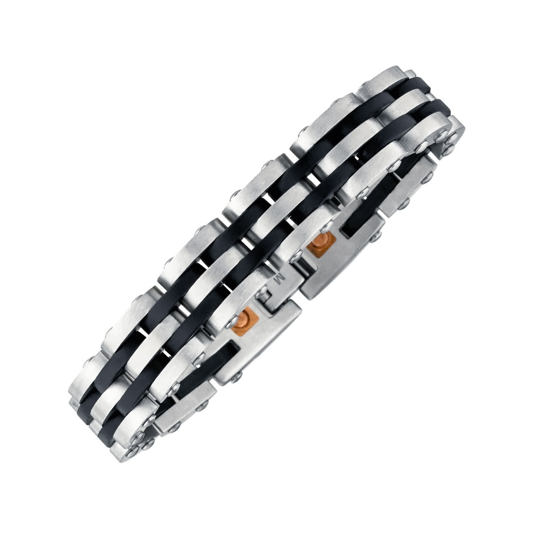 Bracelet magnétique à rayures noires