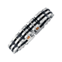 Bracelet magnétique à rayures noires
