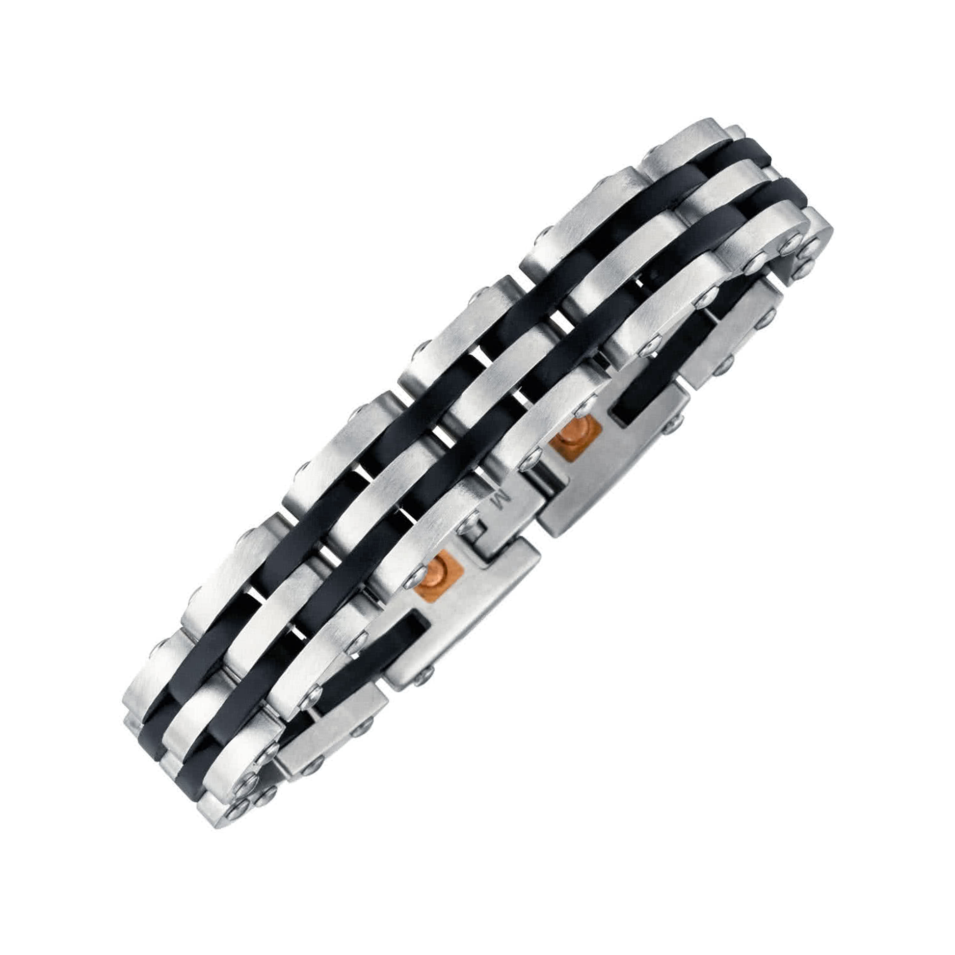 Bracelet magnétique à rayures noires