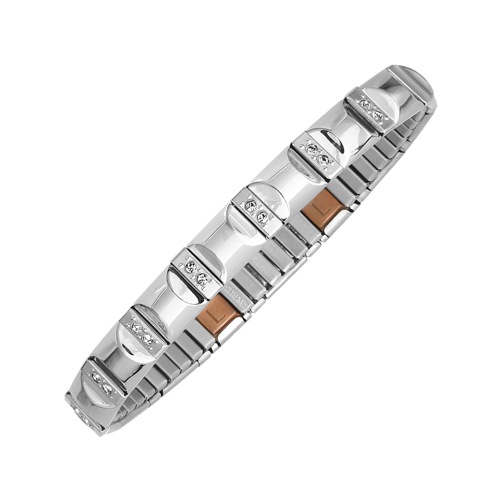 Bracelet flexible argenté