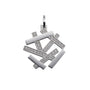 Pendentif géométrique argenté scintillant