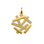 Pendentif géométrique scintillant – Or